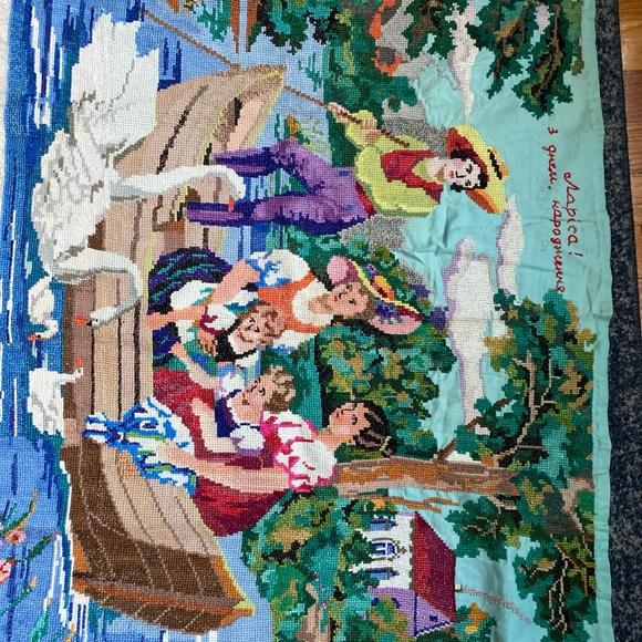 Handmade Colorful Tapestry Ukrainian Wall Art - Picture 3 of 3